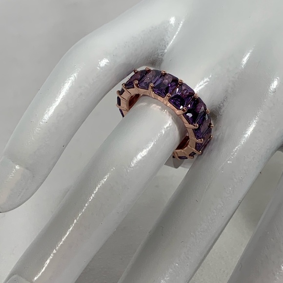 Purple/ Rose Gold Rhinestone Forever Ring - Picture 3 of 3